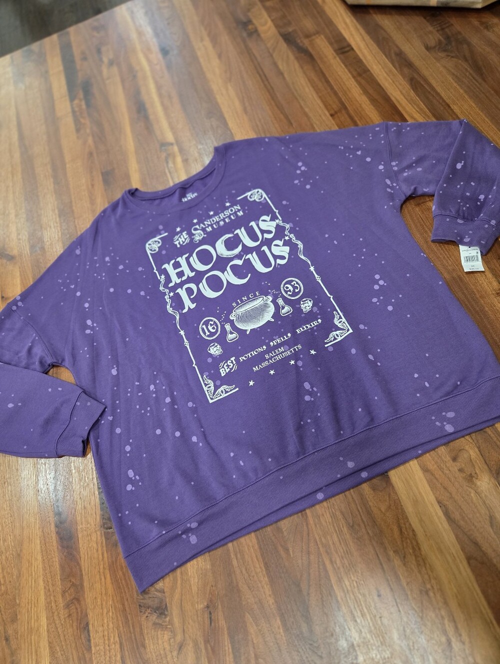 NWT Hocus Pocus Disney Purple Graphic Sweatshirt Pullover Size 3X